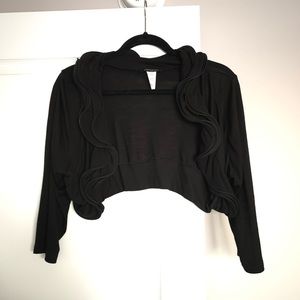 Black Ruffle Bolero Shrug